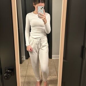 Aerie White Track Pants